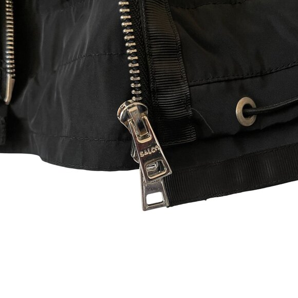 Salco Italia Lightweight Hooded Swing Jacket Pockets Adjustable Hem Size 44 US 8 - Picture 3 of 9